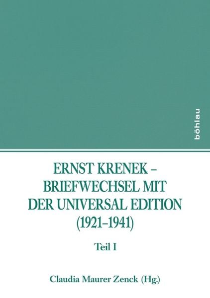 Produktbild: Ernst Krenek - Briefwechsel mit der Universal Edition (1921-1941); .