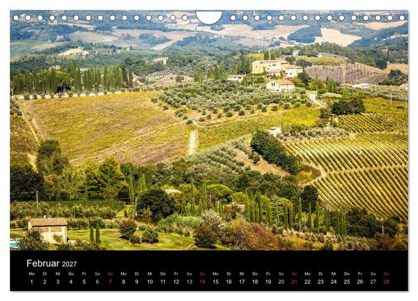 Produktbild: Toskana Landschaften (Wandkalender 2027 DIN A4 quer), CALVENDO Monatskalender