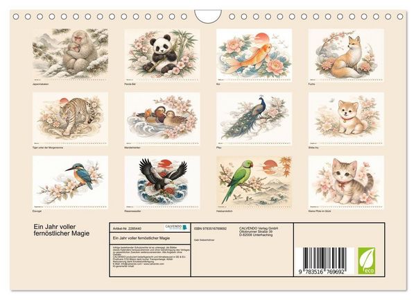 Produktbild: Ein Jahr voller fern&ouml;stlicher Magie (Wandkalender 2027 DIN A4 quer), CALVENDO Monatskalender