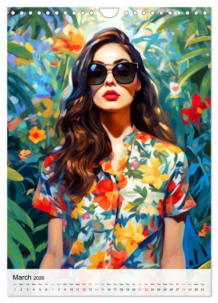Produktbild: Flourishing Femmes (Wall Calendar 2026 DIN A4 portrait), CALVENDO 12 Month Wall Calendar