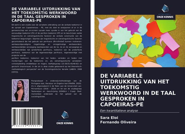 Produktbild: De Variabele Uitdrukking Van Het Toekomstig Werkwoord in De Taal Gesproken in Capoeiras-Pe