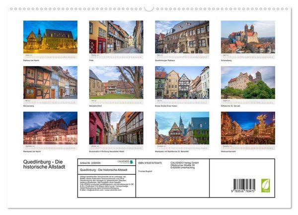 Produktbild: Quedlinburg - Die historische Altstadt (hochwertiger Premium Wandkalender 2027 DIN A2 quer), Kunstdruck in Hochglanz