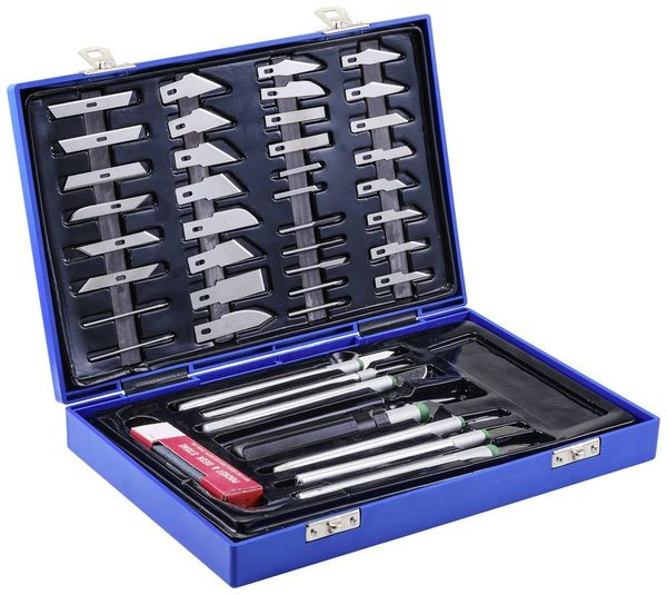 Produktbild: TO-7692339 Messer-Set 50-teilig Skalpell Schablonenmesser Pr&auml;zisionsmesser Schnitzarbeits-Set 56 Teile