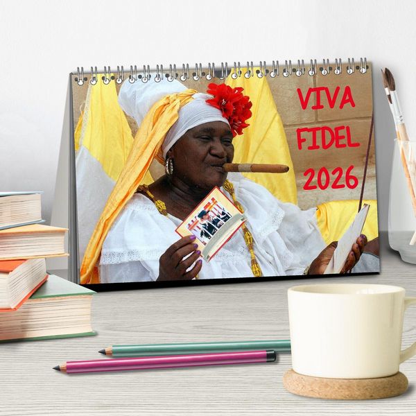 Produktbild: VIVA FIDEL 2026 (Tischkalender 2026 DIN A5 quer), CALVENDO Monatskalender
