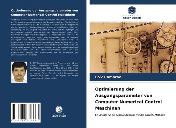 Optimierung der Ausgangsparameter von Computer Numerical Control Maschinen, Taschenbuch von BSV Ramarao, Verlag Unser Wissen, 9786203752663