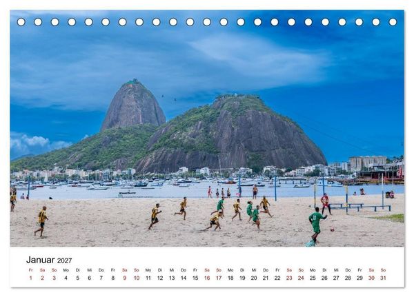 Produktbild: Rio de Janeiro - Kontraste. Farben. Licht (Tischkalender 2027 DIN A5 quer), CALVENDO Monatskalender