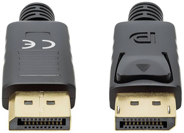 Produktbild: Manhattan DisplayPort Anschlusskabel DisplayPort Stecker, DisplayPort Stecker 2.00m Schwarz 355575 dreifach geschirmt, PVC-Mantel
