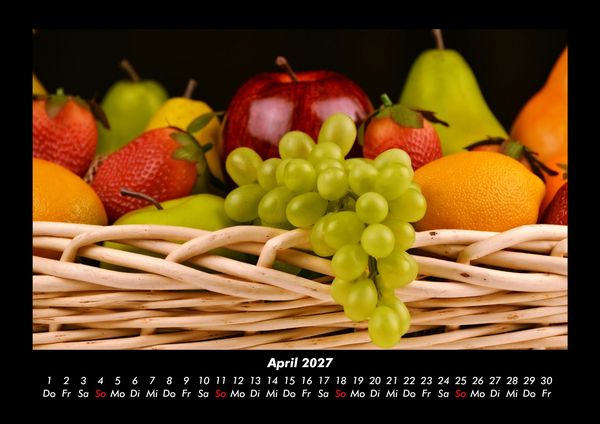 Produktbild: Obstkalender 2027 Fotokalender DIN A3