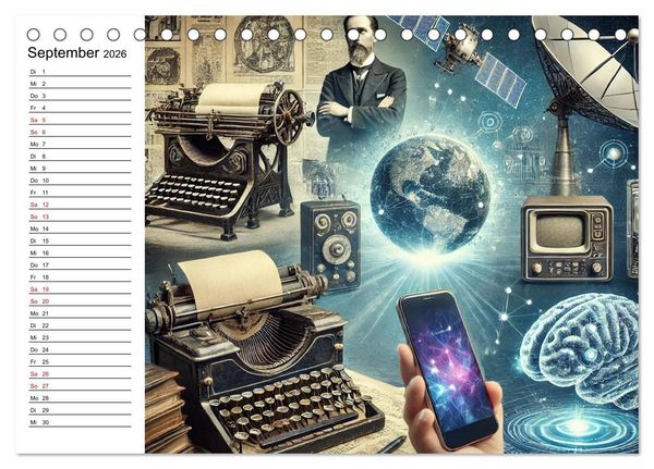 Produktbild: Fortschritt im Fokus - Wandel der Zeit (Tischkalender 2026 DIN A5 quer), CALVENDO Monatskalender