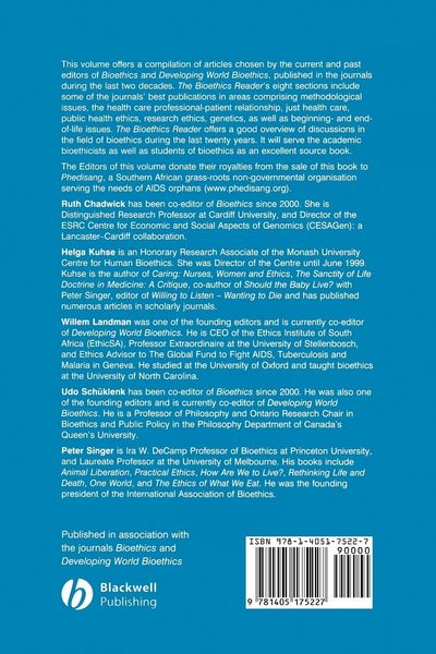 Produktbild: BIOETHICS READER