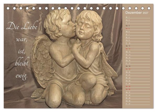 Produktbild: Engel - Die Worte der Liebe (Tischkalender 2027 DIN A5 quer), CALVENDO Monatskalender