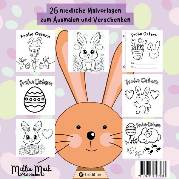 Produktbild: Oster-Malbuch f&uuml;r Kinder, Ausmalbuch Ostergeschenke f&uuml;r M&auml;dchen Jungs Kleinkinder, Geschenkidee zu Ostern, Oster Buch f&uuml;r Babys