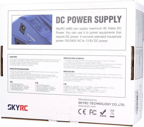 Produktbild: SKYRC e680 Modellbau-Multifunktionsladeger&auml;t 8A LiPo, LiFePO, LiIon, LiHV, NiMH, NiCd, Blei