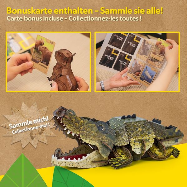 Produktbild: CUBICFUN - 3D Puzzle Krokodil 54 Teile