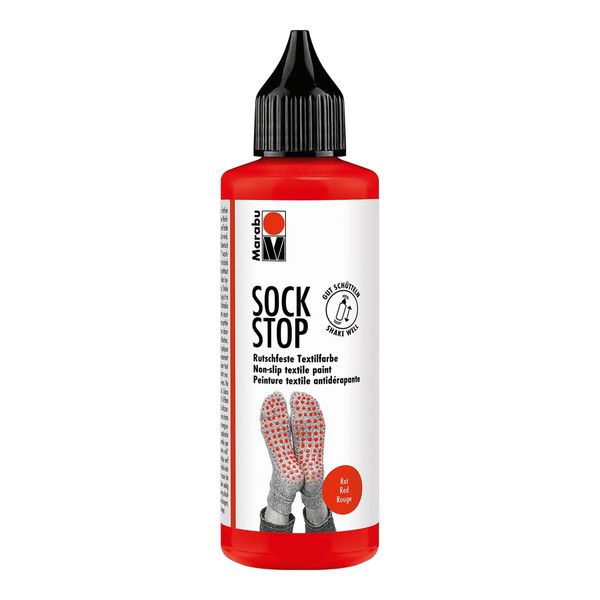 Produktbild: Marabu Sock Stop Rutschfeste Textilfarbe rot