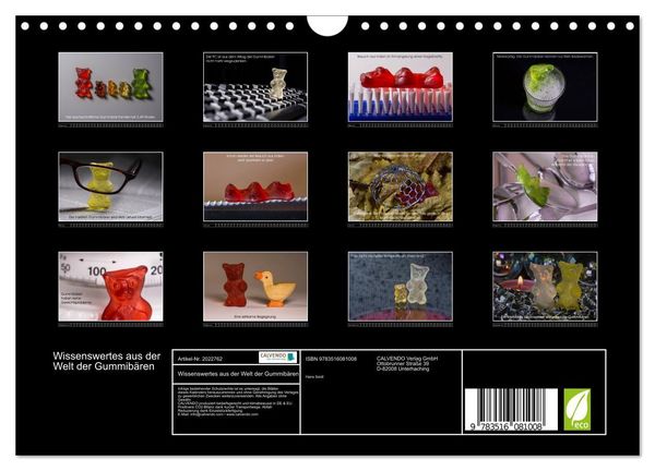 Produktbild: Wissenswertes aus der Welt der Gummib&auml;ren (Wandkalender 2026 DIN A4 quer), CALVENDO Monatskalender