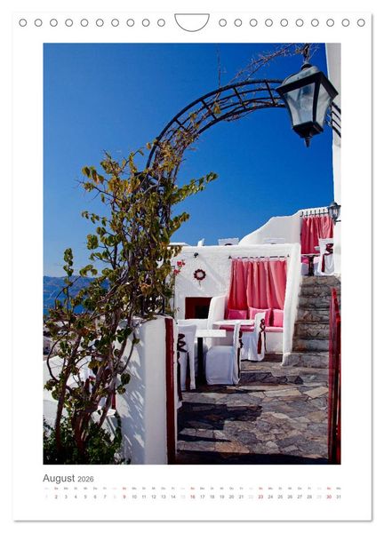 Produktbild: SANTORINI - INSEL DES LICHTS (Wandkalender 2026 DIN A4 hoch), CALVENDO Monatskalender