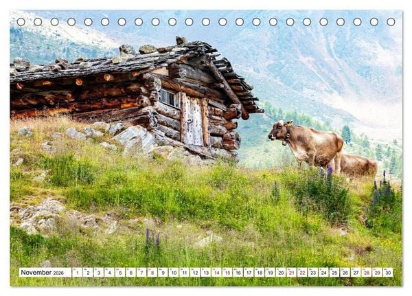 Produktbild: Almen im S&uuml;dtiroler Ultental (Tischkalender 2026 DIN A5 quer), CALVENDO Monatskalender