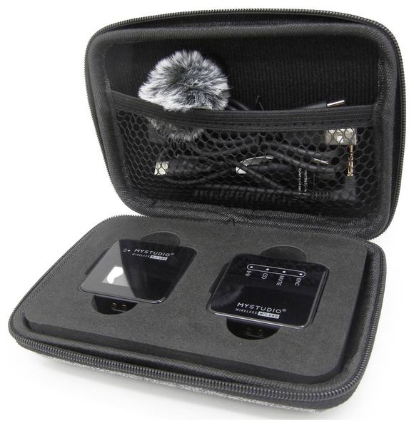 Produktbild: Ansteck Studiomikrofon Easypix MyStudio Mic UNO &Uuml;bertragungsart (Details):Kabelgebunden, Funk inkl. Windschutz, inkl. Mikrofoncase