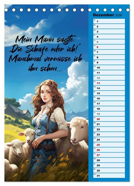 Produktbild: Sch&auml;ferspr&uuml;che (Tischkalender 2026 DIN A5 hoch), CALVENDO Monatskalender