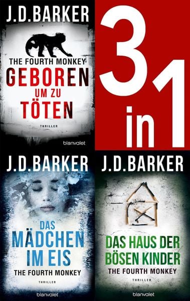 Produktbild: The Fourth Monkey Band 1-3: Geboren, um zu t&ouml;ten / Das M&auml;dchen im Eis / Das Haus der b&ouml;sen Kinder