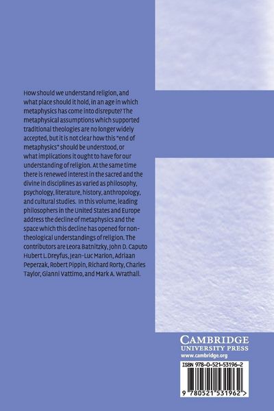 Produktbild: Religion after Metaphysics