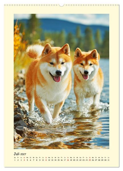 Produktbild: Shiba Inu Momente. Japans elegante Seelenhunde (Wandkalender 2027 DIN A2 hoch), CALVENDO Monatskalender