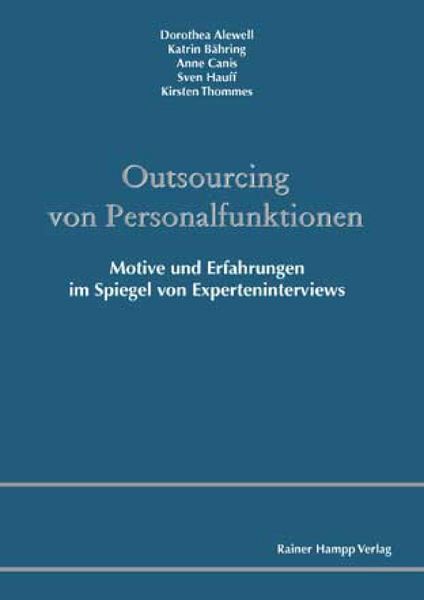 Produktbild: Outsourcing von Personalfunktionen