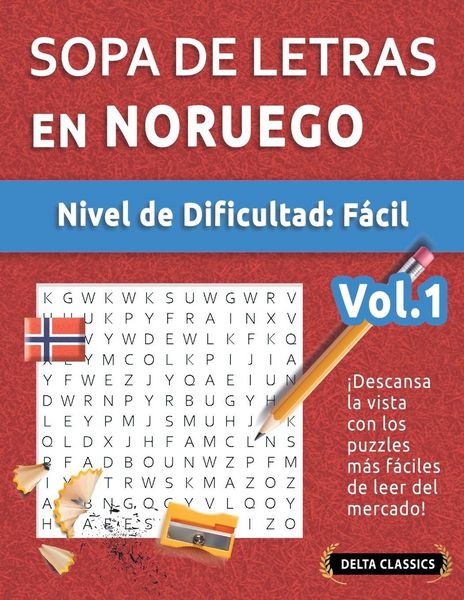 Produktbild: Sopa De Letras En Noruego - Nivel De Dificultad