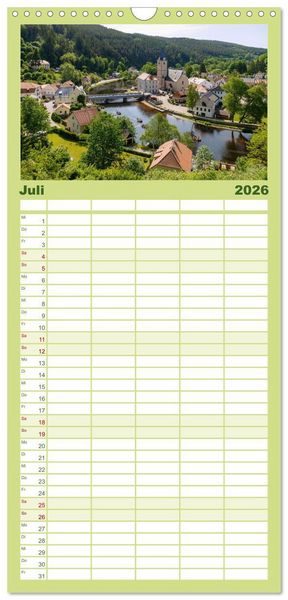 Produktbild: Familienplaner 2026 - Zauber des B&ouml;hmerwalds. Stille Sch&ouml;nheit im Westen Tschechiens mit 5 Spalten (Wandkalender, 21 x 45 cm) CALVENDO