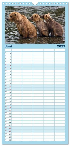 Produktbild: Familienplaner 2027 - Der Alaska Kalender mit 5 Spalten (Wandkalender, 21 x 45 cm) CALVENDO