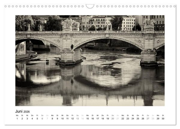 Produktbild: Rom in schwarz - weiss (Wandkalender 2026 DIN A3 quer), CALVENDO Monatskalender