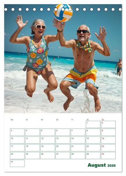 Produktbild: Alt, aber oho - Graue Haare, bunte Abenteuer (Tischkalender 2026 DIN A5 hoch), CALVENDO Monatskalender