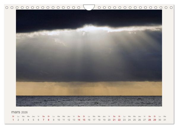 Produktbild: La mer sous le ciel (Calendrier mural 2026 DIN A4 vertical), CALVENDO calendrier mensuel