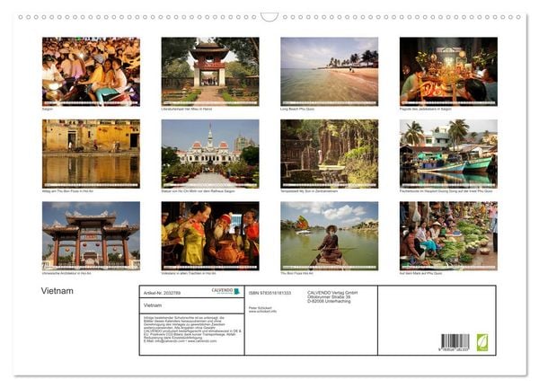 Produktbild: Vietnam (Wandkalender 2026 DIN A2 quer), CALVENDO Monatskalender