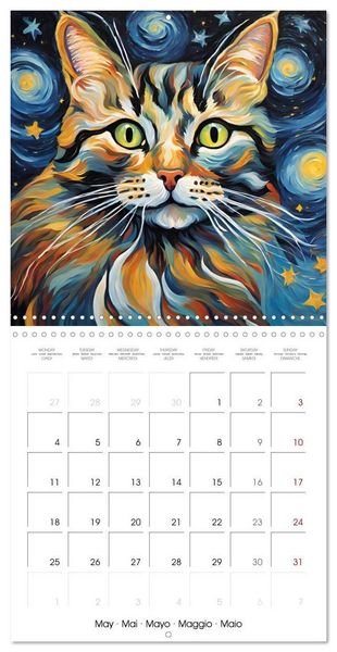 Produktbild: Heiland, S: Chats Impressionnistes (Calendrier mural carr&eacute; 2