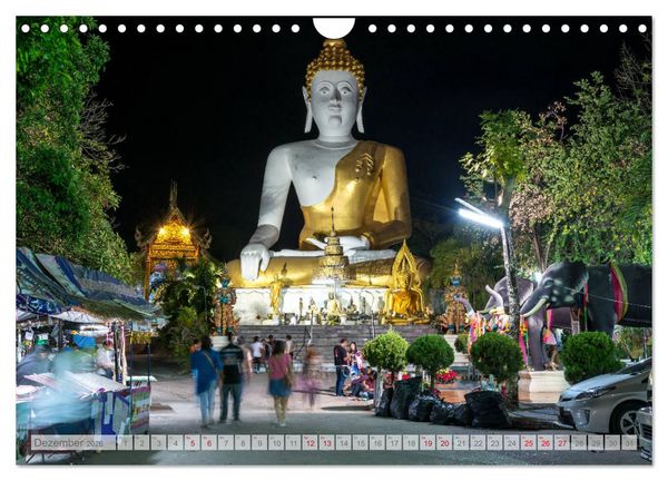 Produktbild: BUDDHA - Buddhistische Tempel in Nordthailand (Wandkalender 2026 DIN A4 quer), CALVENDO Monatskalender