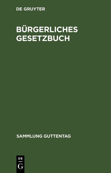 Produktbild: B&uuml;rgerliches Gesetzbuch