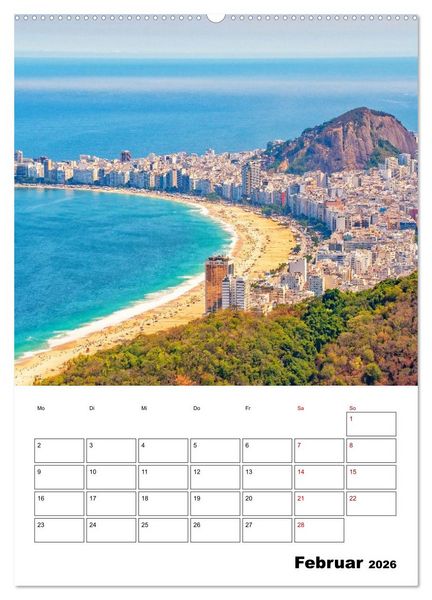 Produktbild: Rio de Janeiro - Reiseplaner (Wandkalender 2026 DIN A2 hoch), CALVENDO Monatskalender
