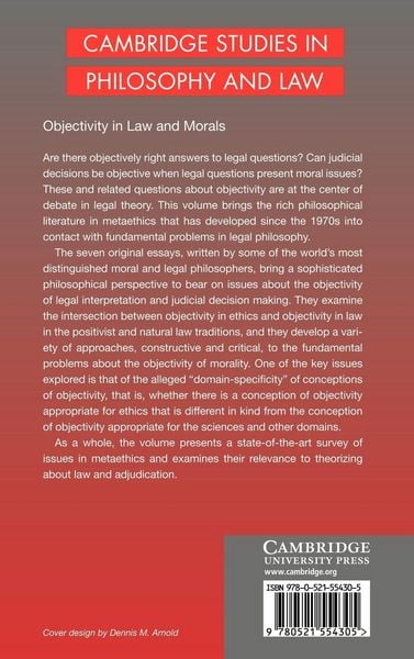 Produktbild: Objectivity in Law and Morals