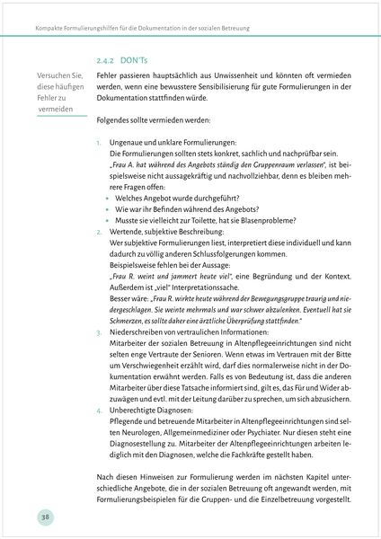 Produktbild: Kompakte Formulierungshilfen f&uuml;r die Dokumentation in der sozialen Betreuung
