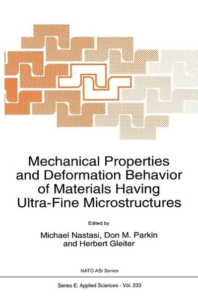 Produktbild: Mechanical Properties and Deformation Behavior of Materials Having Ultra-Fine Microstructures