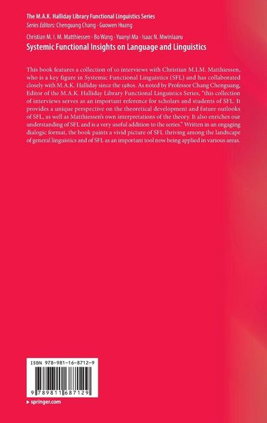 Produktbild: Systemic Functional Insights on Language and Linguistics