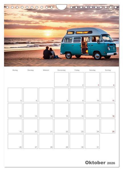 Produktbild: Dein Campingplaner - KI generierte Campingtr&auml;ume (Wandkalender 2026 DIN A4 hoch), CALVENDO Monatskalender