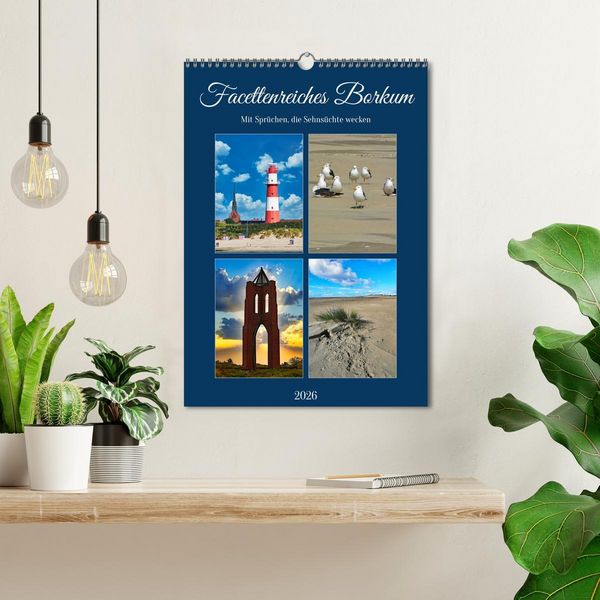 Produktbild: Facettenreiches Borkum (Wandkalender 2026 DIN A3 hoch), CALVENDO Monatskalender