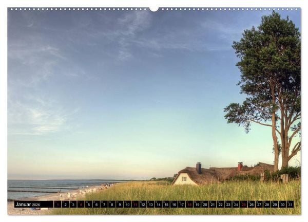 Produktbild: Fischland Dar&szlig; Zingst &ndash; Die Halbinsel an der Ostsee (hochwertiger Premium Wandkalender 2026 DIN A2 quer), Kunstdruck in Hochglanz