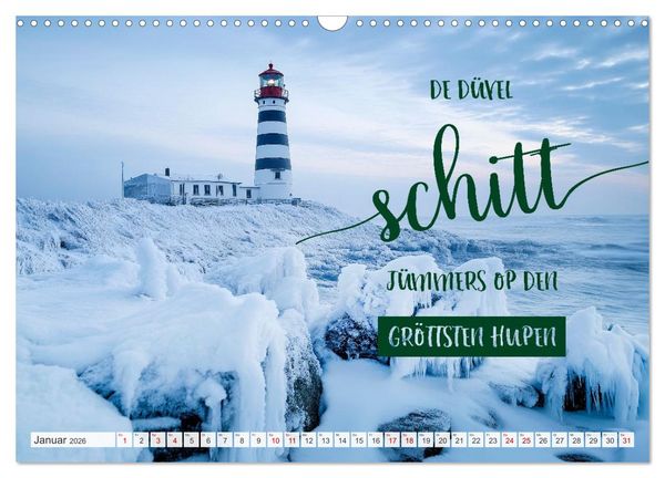 Produktbild: Meerblick und Plattschnack (Wandkalender 2026 DIN A3 quer), CALVENDO Monatskalender