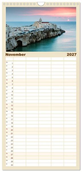 Produktbild: Familienplaner 2027 - Italien - Eine Reise durch Bel Paese mit 5 Spalten (Wandkalender, 21 x 45 cm) CALVENDO