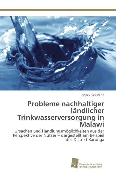 Produktbild: Probleme nachhaltiger l&auml;ndlicher Trinkwasserversorgung in Malawi