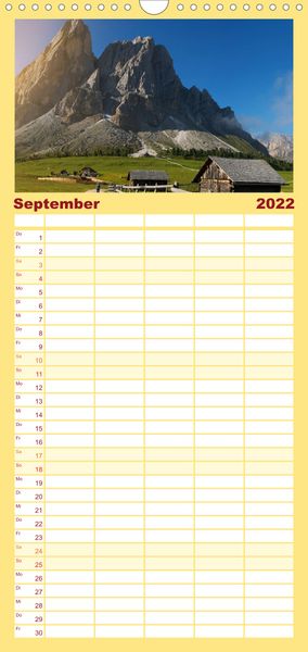 Produktbild: Familienplaner Typisch S&uuml;dtirol (Wandkalender 2022 , 21 cm x 45 cm, hoch)